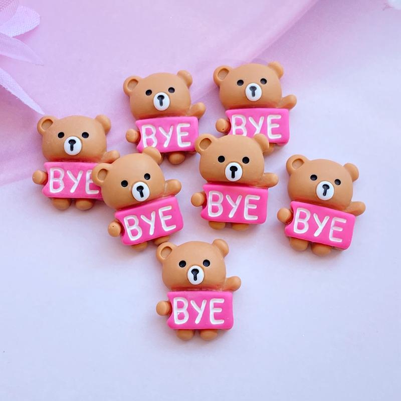 10Pcs New Mixed Lovely Cartoon Animals / Drinks Flat Back Resin Scrapbooking DIY Jewelry Craft Decoration Accessories
