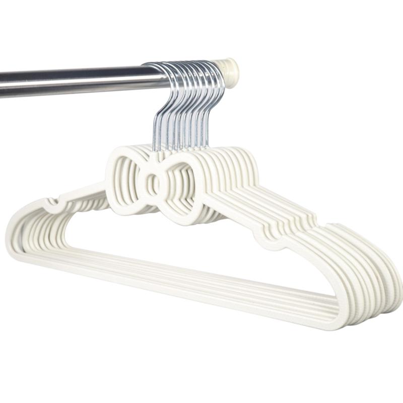 10PCS Clothes Hanger Durable Hanger ABS Heart Pattern Coat Hanger for Adult Children Clothing Hanging Supplies