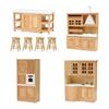 Solid Wood DIY Mini Cabinet Craft 1/12 Scale Dollhouses Furniture For Realistic Bedroom Kitchen Decors Model Home Design