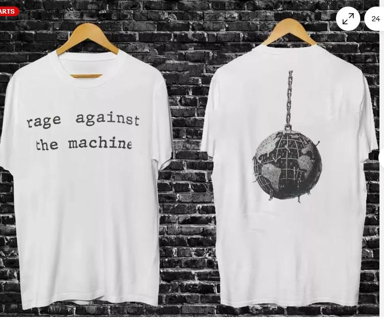 Rage Against The Machine Typewriter Concert T-Shirt Rage Against The Machine Sh XXXL
