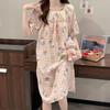Cloud Cotton Lace Nightgown for Women, Short-Sleeved with Padded Bust, Princess Style, Sweet Summer Home Wear, Round Neck