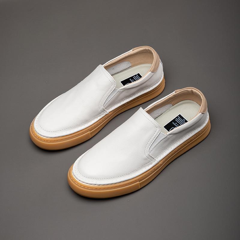 European Station Men's Shoes Fashion Summer New Big-name Leather Casual Shoes Men's One-pedal Lazy Shoes Men's Loafers Men's