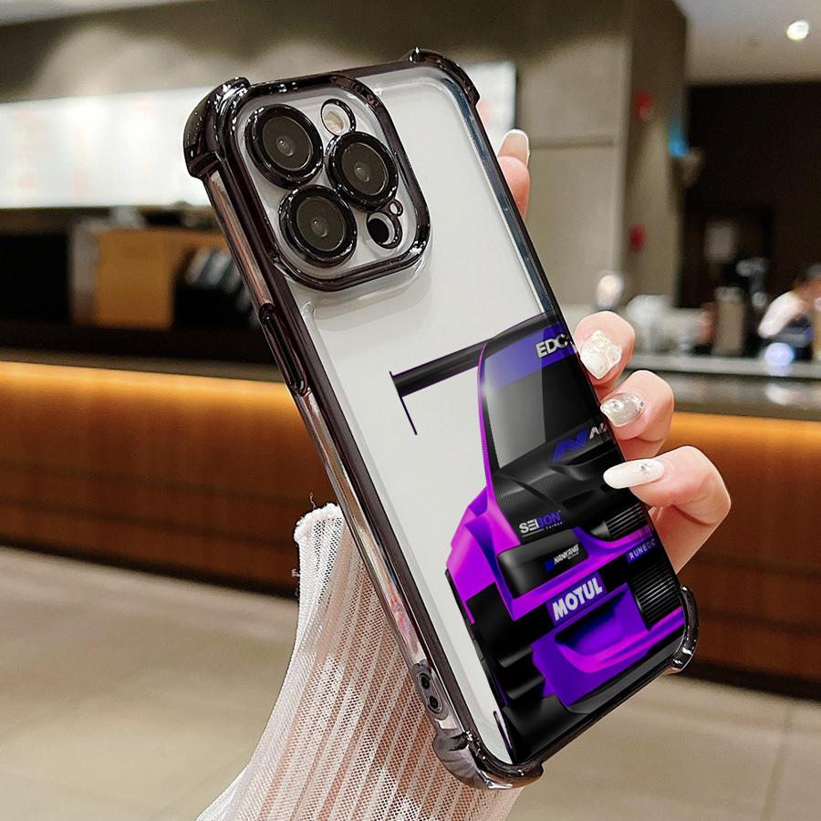 Phone Case for Apple iPhone 17 Air 13 12 11 Pro Max 16 15 14 Plus 16e Clear Cover Japanese JDM Drift Car