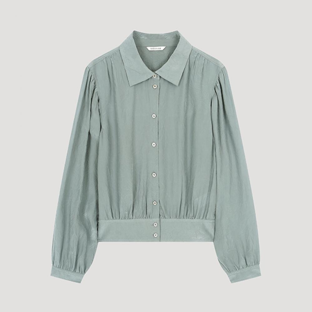 

She S miss Shirring Укороченная блузка-рубашка SwwSto31030 Gm gray mint/55
