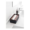 Yamazaki Jitsugyo Pen & Remote Control Rack Rin Brown 2731 & Tissue Case with Lid Rin L Brown 7729 [Set Purchase]