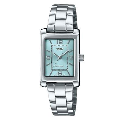 Standard Analog Stainless Steel Aqua Blue Dial Quartz LTP-1234DD-2A Women's Watch
