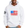 Men's Loose Flag Printed Hooded Sweatshirt Men's Casual Fashion Sports Sweatshirt