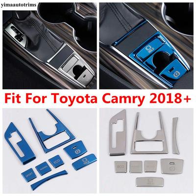 Transmission P Stalls Gear Shift Multi-function Button Sequ Cover Trim Stainless Accessories Fit For Toyota Camry 2018 -