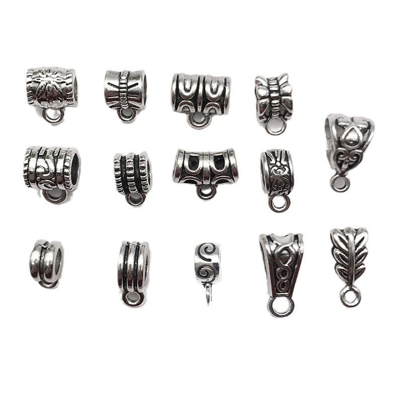 1 4Mm Large Hole Tee Hanging Head Pendant Buckle Handmade Diy Silver, Bracelet Jewelry Accessories