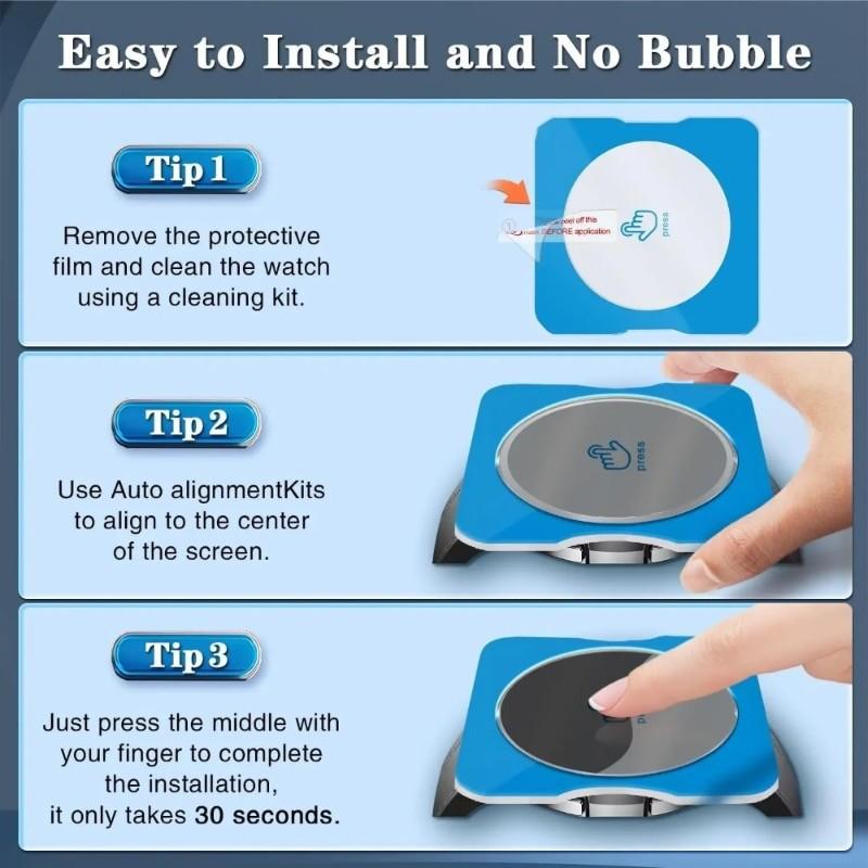 Tempered Glass Film for Samsung Galaxy Watch 8 40mm 44mm 8 Classic 46mm Ultra 7 40/44mm Ultra Easy Install