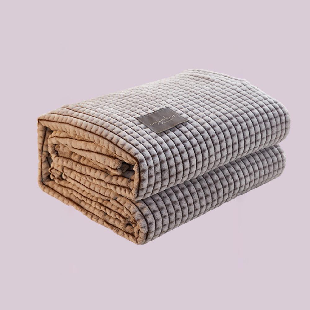 Solid Color Nap Blanket Breathable Sofa Blanket Bedding Textiles Cover Blanket  Dormitory