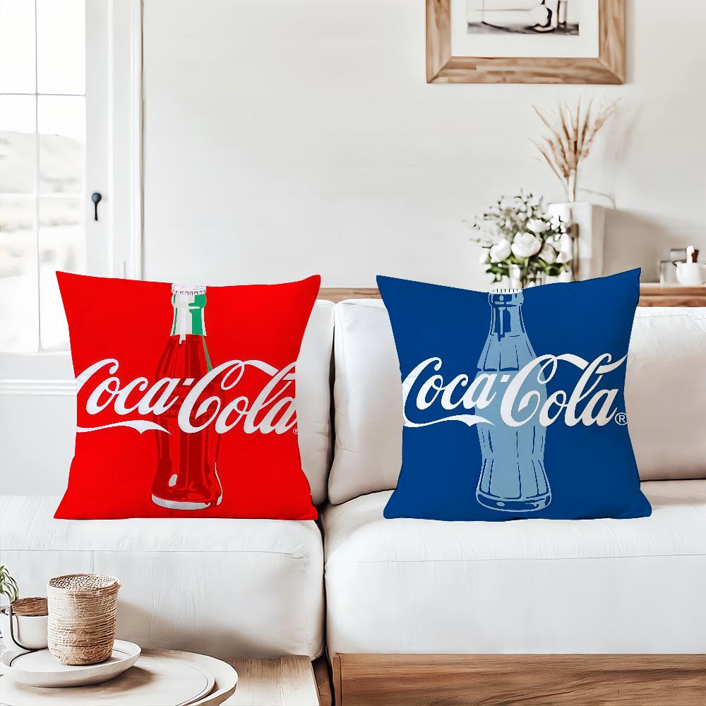Modischer Aufdruck C-Coca C-Cola Kissenbezug Geeignet für Schlafzimmer Wohnzimmer Autos Heimdekoration