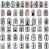 50-Piece Set: Colorful Flower Glass Stickers for Water Bottles, Phone Cases, and Laptops