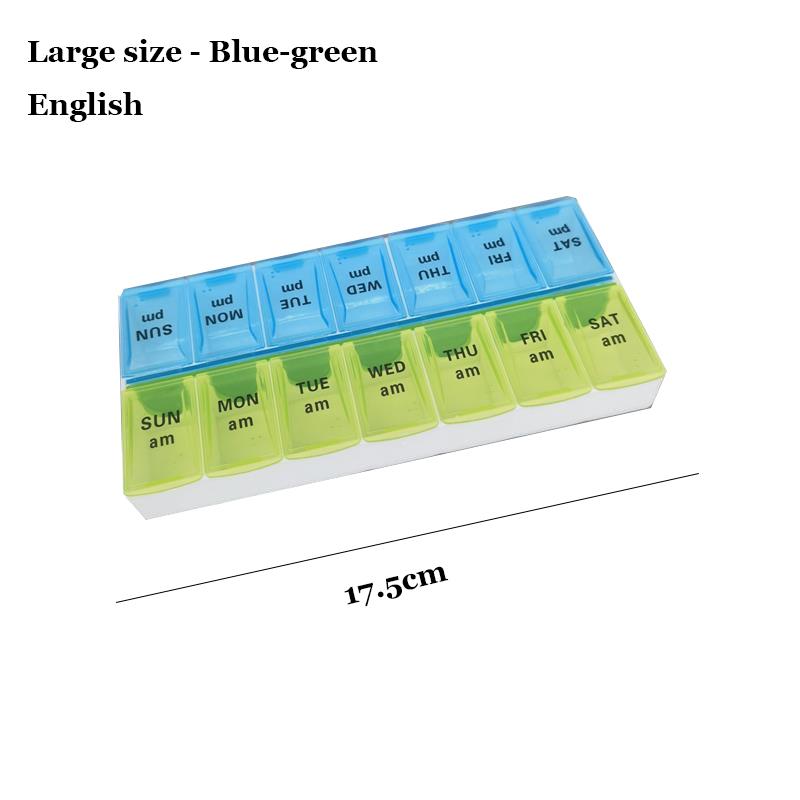 Shunshi Weekly Pill Organizer with Am/Pm Compartments Travel Pill Boxes 7 Day 2 Times A Day Tablet Dispenser with 14 Compartment