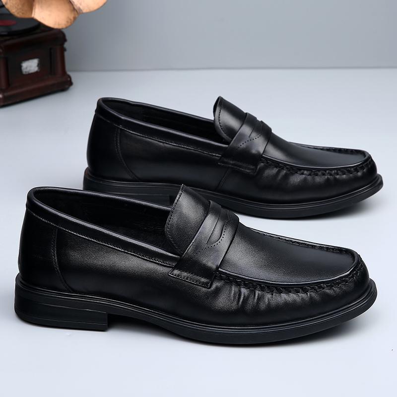 Fashion Men's Classics Business Dress Shoes Outdoor Slip on Loafers Casual Leather Driving Shoes Brand Genuine Leather Walking Shoes