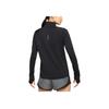 Nike Logo Print Sports Quick-Dry Running Casual Fleece Warm Half-Zip Stand Collar Long Sleeve Raglan T-Shirt Women Tops Black DD6800-010