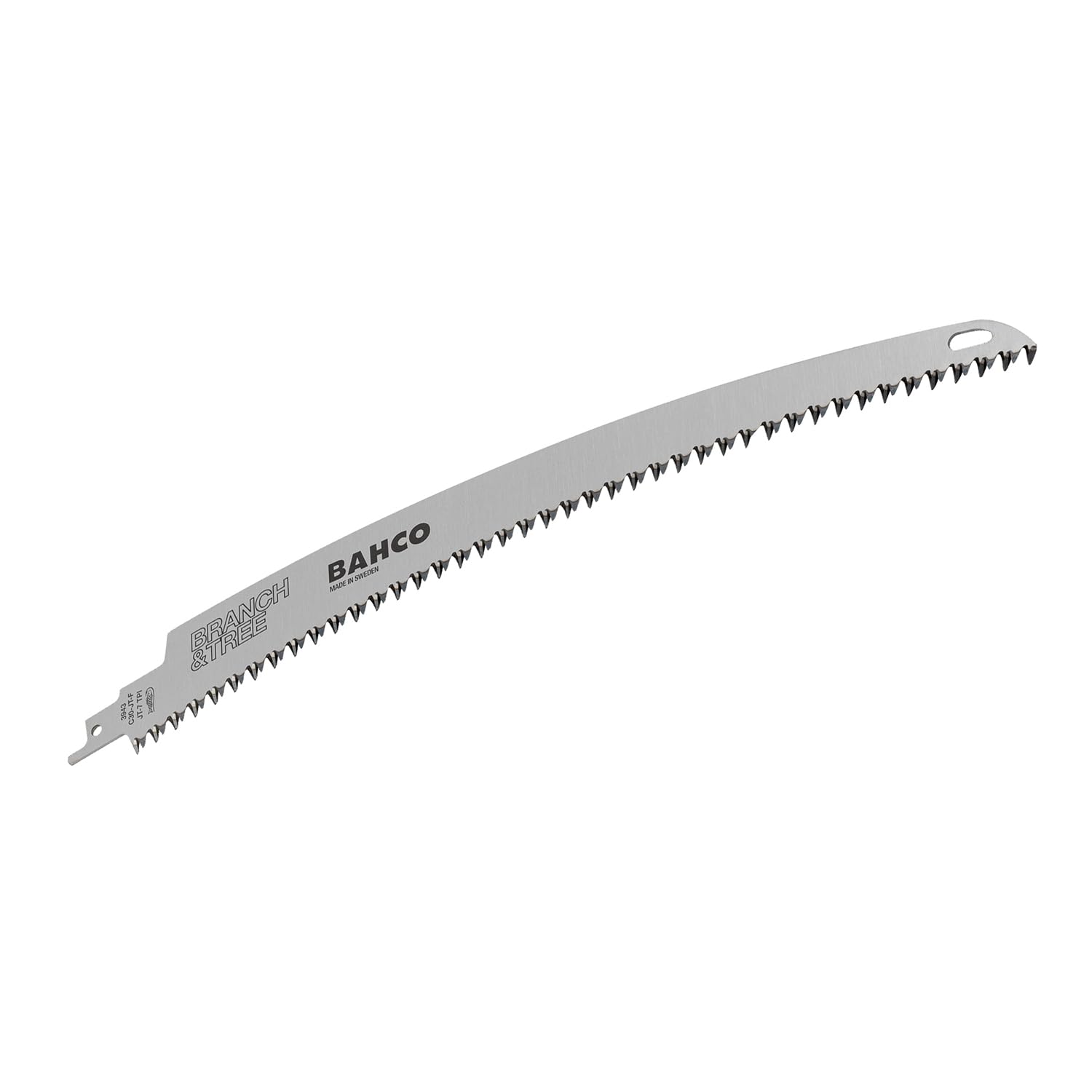 

BAHCO Curved Saber Saw Blade, Fine, 323mm, 7 Teeth, Compatible with 18V Reciprocating Saws, for Tree Pruning and Cutting, 3943-C30-JT-F