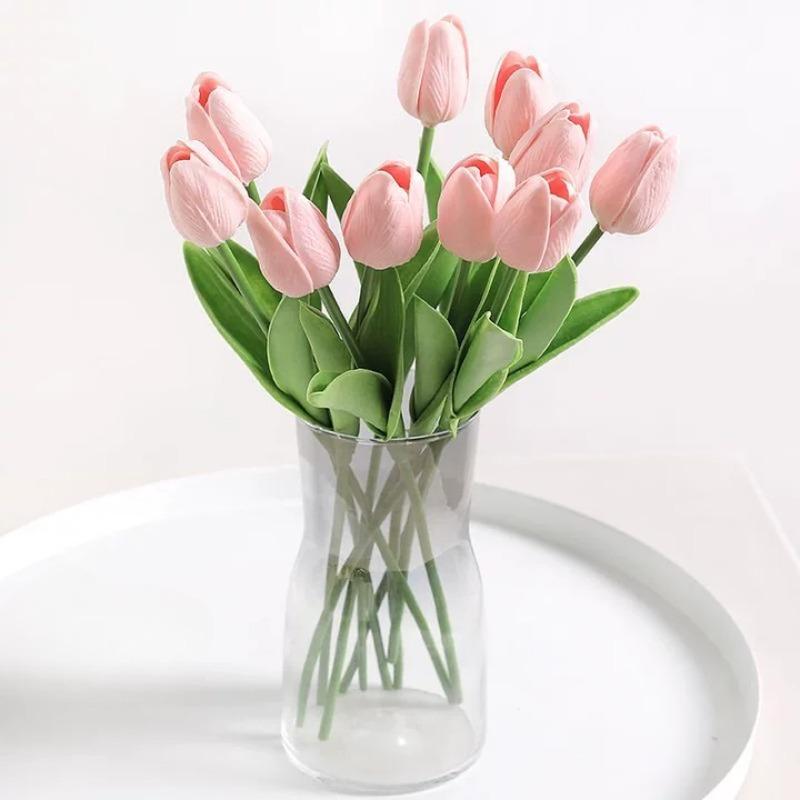 Eternal Flower Home Living Room Decoration Bouquet Tulip Table Vase Flower Arrangement Ornament Photography Special Flowers