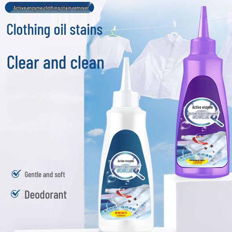 Powerful Enzyme Laundry Stain Remover for Stubborn Oil Stains On White Clothes