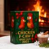 Chicken F-Caw-F Advent Calendar 24-Day Christmas Countdown Box Funny Chicken Ornaments Farm Animal Gifts for Chicken Lovers Family