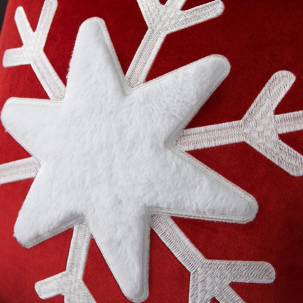 Festive Christmas Pillow Cover Unfilled Throw Pillow Cover Xmas Sofa Pillowcase Holiday Decor