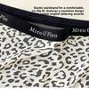 Women's Spring Summer Leopard Print Anti Bacterial Breathable Mid Waist Panties