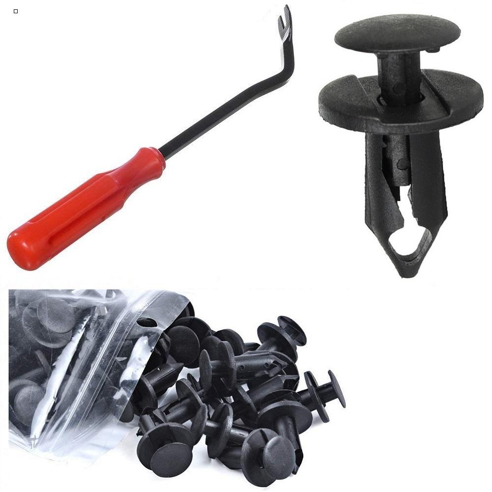 120pcs/bag Atv Utv Body Fastener  Rivets Push Pin 7661855 Plastic Anti-wear Anti-corrosion Splash Guard Clips With Remover