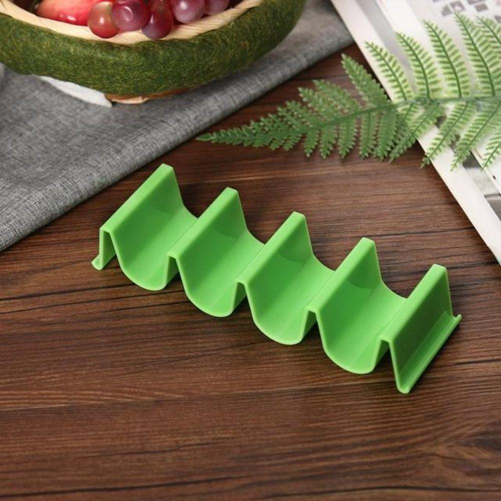 Food Restaurant Sturdy Wave Shaped Plastic Kitchen Tools Tortilla Tray Taco Holder Taco Shell Stand