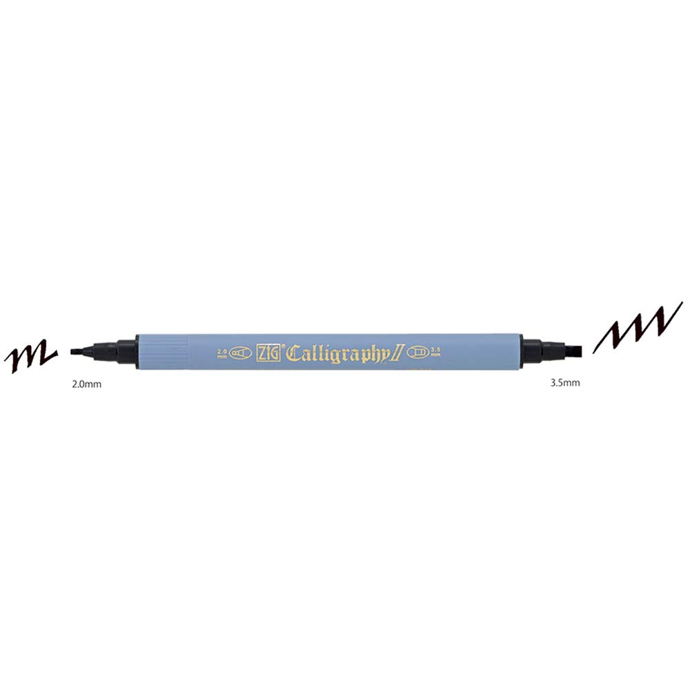 Kuretake ZIG Calligraphy II Water-Based Pens, 12 Colors Set, Model TC-3100/12V