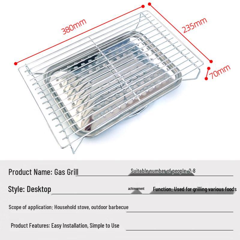 Yipan Edelstahl BBQ-Grill mit Werkzeugsatz