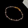 Korean super fairy simple zircon flower bracelet light luxury high-end bracelet fashion exquisite jewelry design sense niche