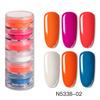 ROSALIND Acrylic Nail Powder 6g Neon Powder Integrate 6 Colors In 1 Bright For Nail Art Design LED/UV Lamp