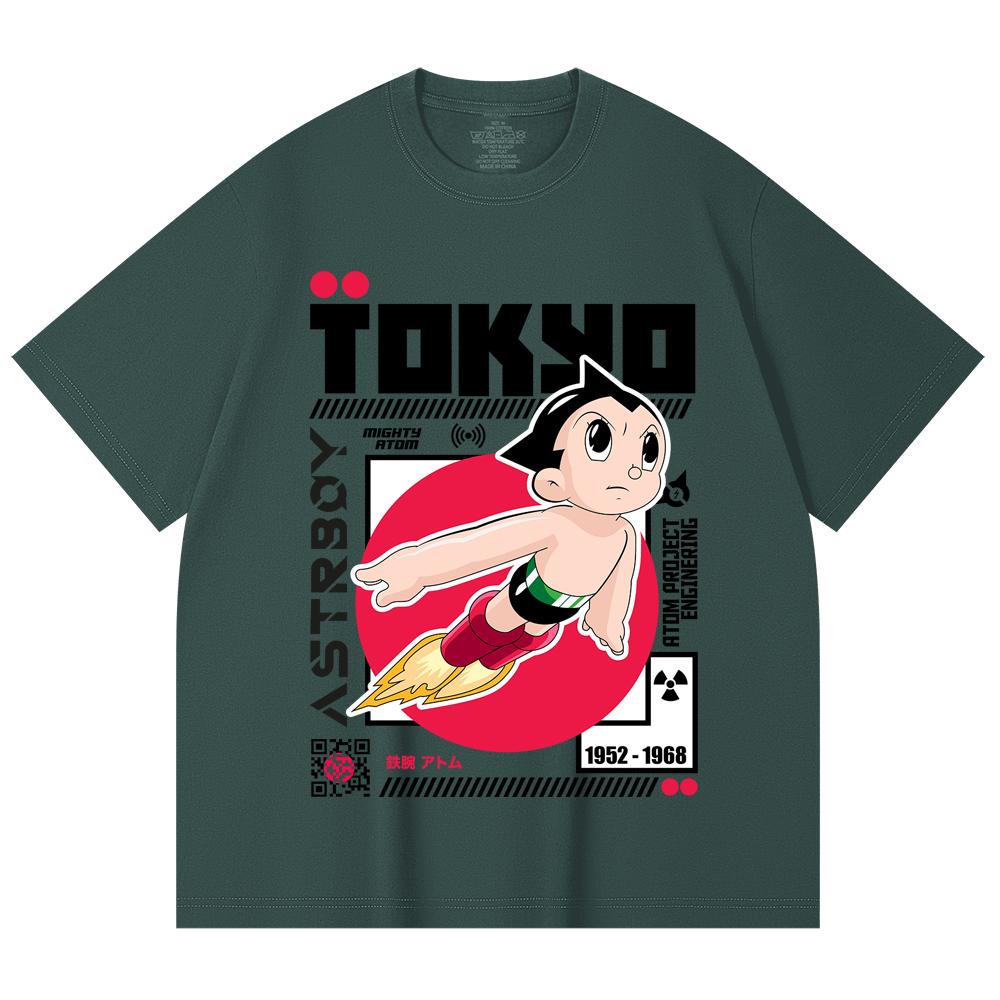 230 g/m² 100% Baumwolle Astro Boy V2 Druck Unisex Schweres Baumwoll-T-Shirt