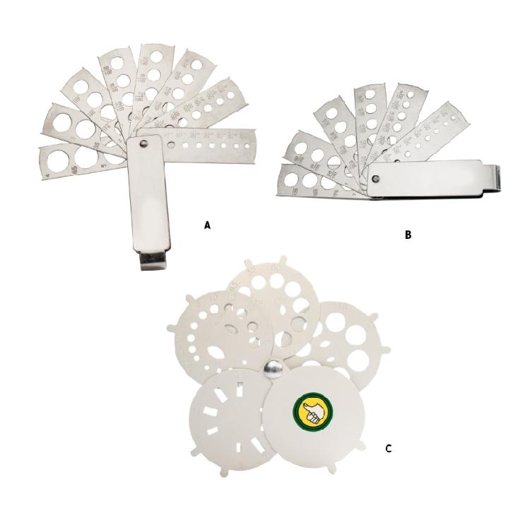 Portable Sturdy Stainless Steel Fan Gauge for Quick and Accurate Diamonds and Gemstones Measurements Casual Use