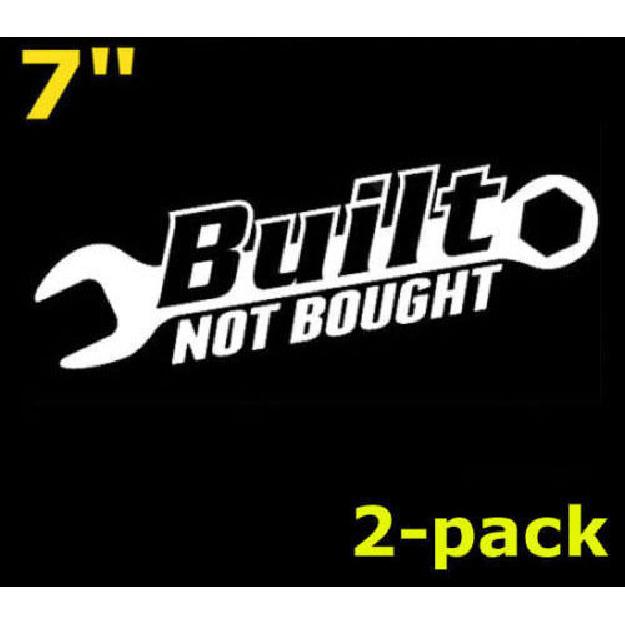 (2) JDM Euro Cool Built Not Bought Drift Racing Turbo Racer Sticker Decal Vinyl