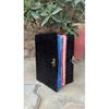 Triple Moon Leather Journal: Embossed Stone Diary, Colorful Paper