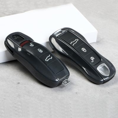 Étui de clé Gris Agate pour Porsche Cayenne Macan911 Paramela 718/taycan Gris