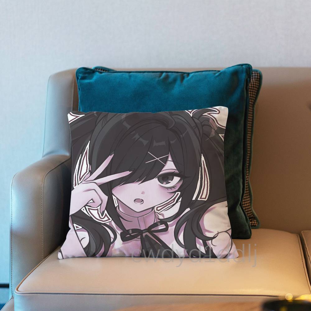 AAme Chan Needy Streamer Overload Pillow Case Short Plush Sofa Decorative Gift Home Doublesided Printing Cushio