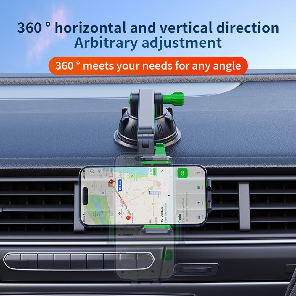 Extended-Length Off-Road Truck Phone Holder Windshield Dashboard Mount with Large Suction Cup Car Phone Holder Navigation Mount