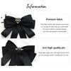 Shirt Bow Brooch Tie Women'S Black College Student School Uniform Graduation Temperament Collar Pin