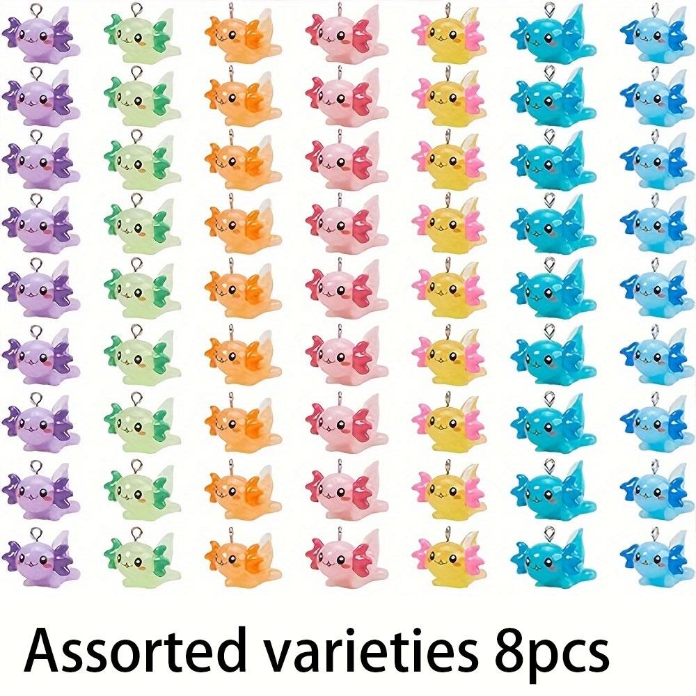 

4/8/12 шт. Простые шестиугольные 3D-подвески в виде животных из смолы в виде дракона, серьги, ожерелья, аксессуары, подвеска в виде саламандры, маленькая подвеска из смолы Assorted varieties 8pcs