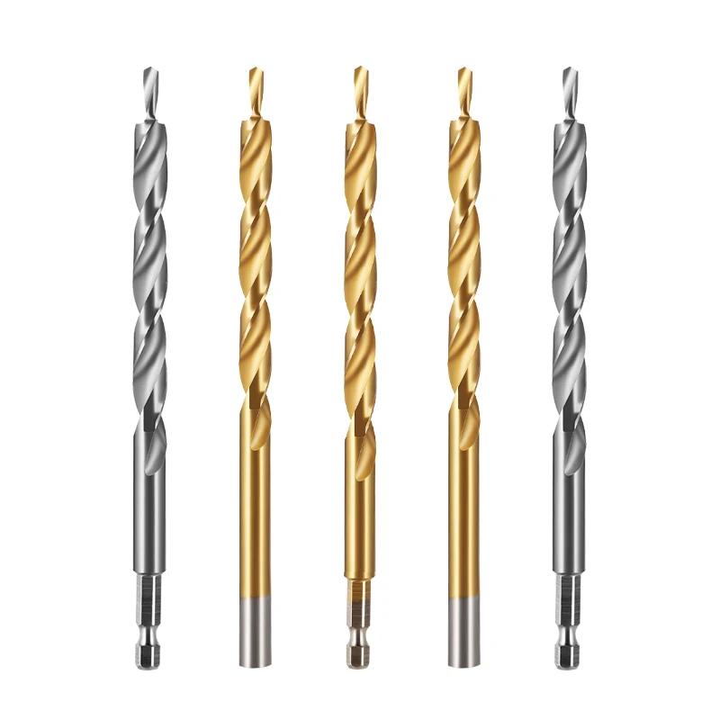 HSS Inclined Hole Drill Hex Twist Step Drill Bit Kreg Pocket Hole Drill Jig Guide 9/9.5mm With Stop Collar for Woodworking