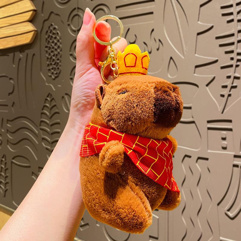 Cute Cartoon Capybara Pendant Plush Toy Doll Bag Hanging Ornaments Cute Kapila Keychain Doll Car Pendant Desktop Doll Ornaments