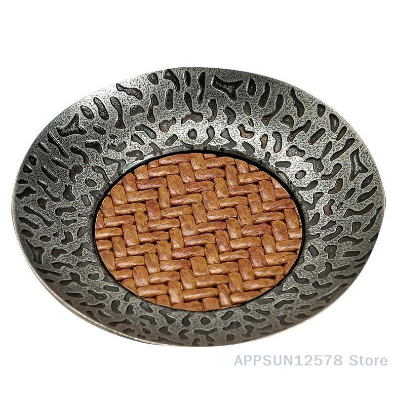 Stylish Modern Home Decor, 1PC Chinese Gongfu TeaSet Rattan Woven Coaster, Perfect Unique Gift Item