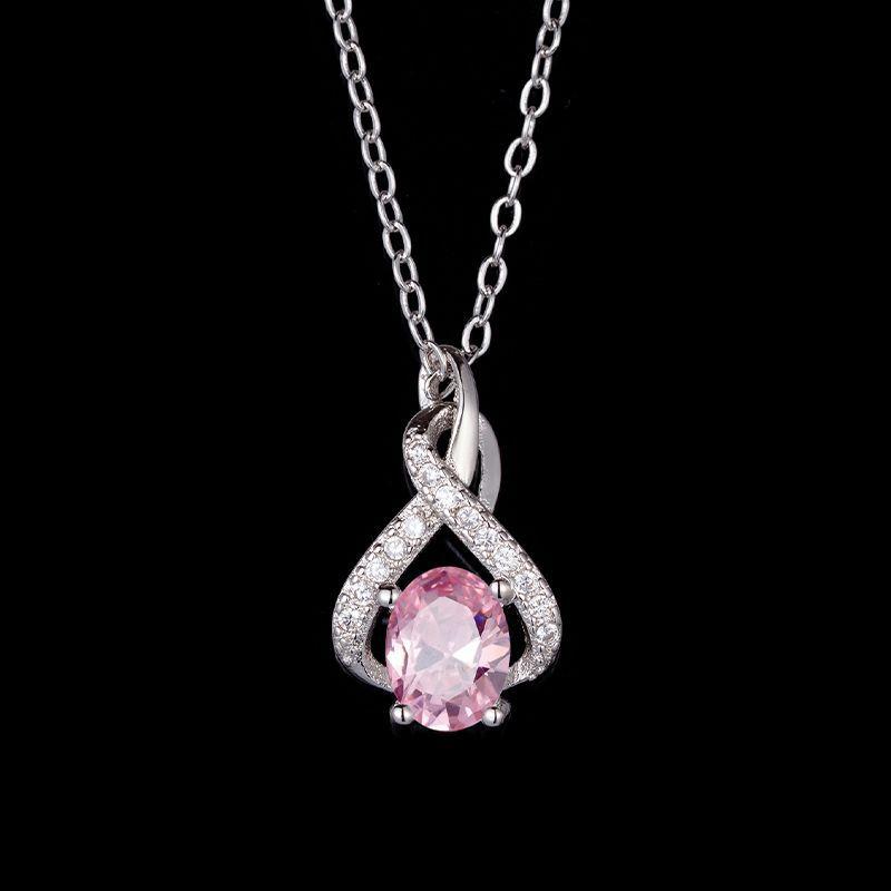 High-end Olive Green Heart Pendant Necklace Female Luxury Clavicle Chain 925 Silver Necklace Lady Temperament Delicate Gift