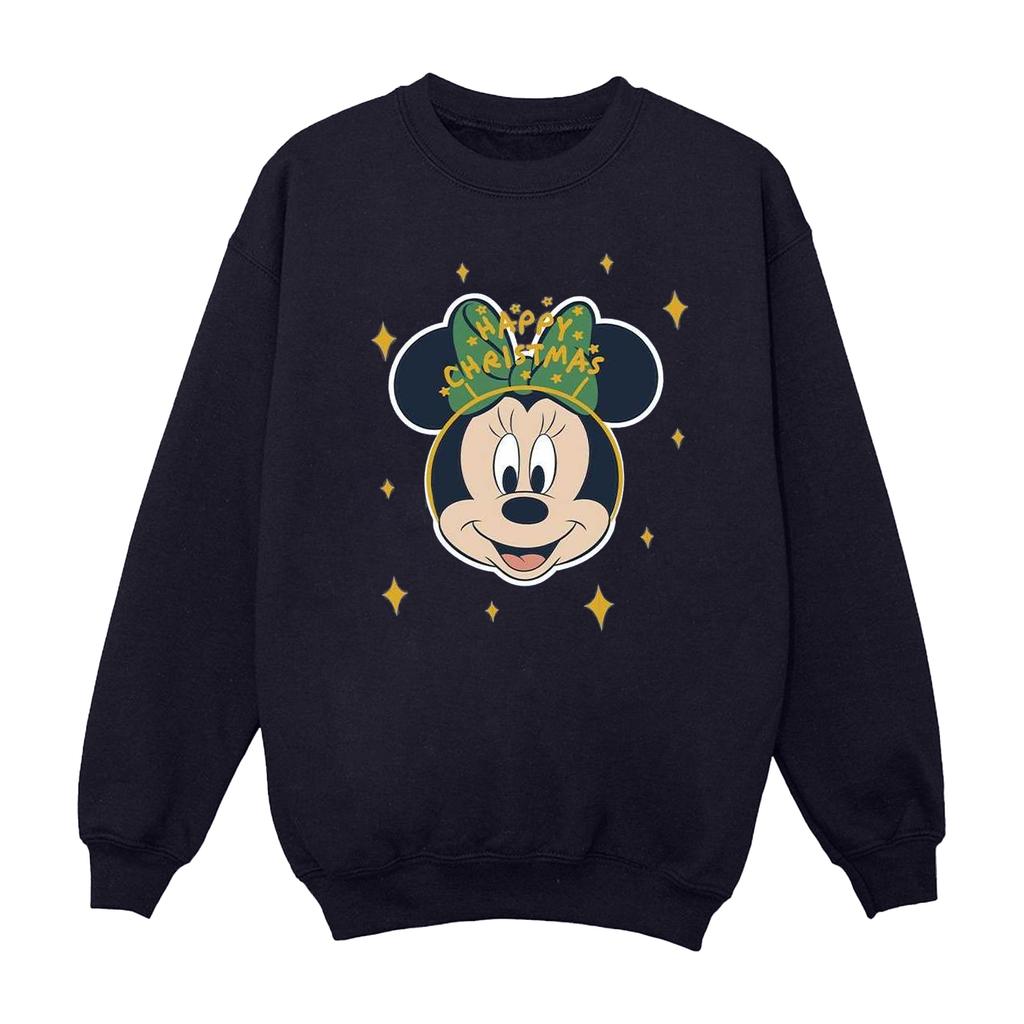 Disney Womens/Ladies Minnie Mouse Happy Christmas Sweatshirt