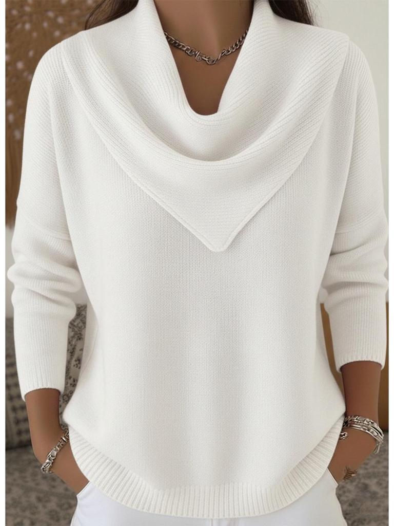 2025 Women's Autumn/Winter Solid Color Long Sleeve Sweater