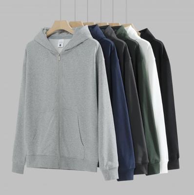 Veste sweat à capuche zippée pour hommes et femmes Coupe ample Automne Hiver Épaisse Cardigan Sportif Décontracté