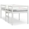 VidaXL High Bed White 90x200 Cm Solid Pine Wood 821605