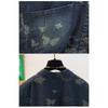 DIMANAF 2026 Autumn Winter Plus Size Women Denim Jackets Coat Casual Loose Blue Print Floral Vintage Outwear Pockets